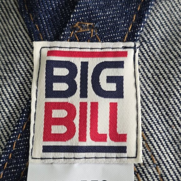 Big Bill Bib Overall Mens 36 R Navy Denim 92 NAY 47246 Carpenter Unlined Pockets - Picture 3 of 16